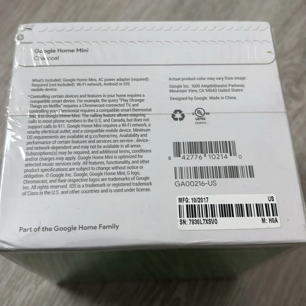 Google Home Mini Charcoal